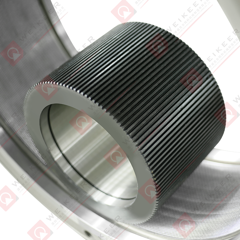 Rouleau à granulés en acier allié ondulé à extrémité ouverte