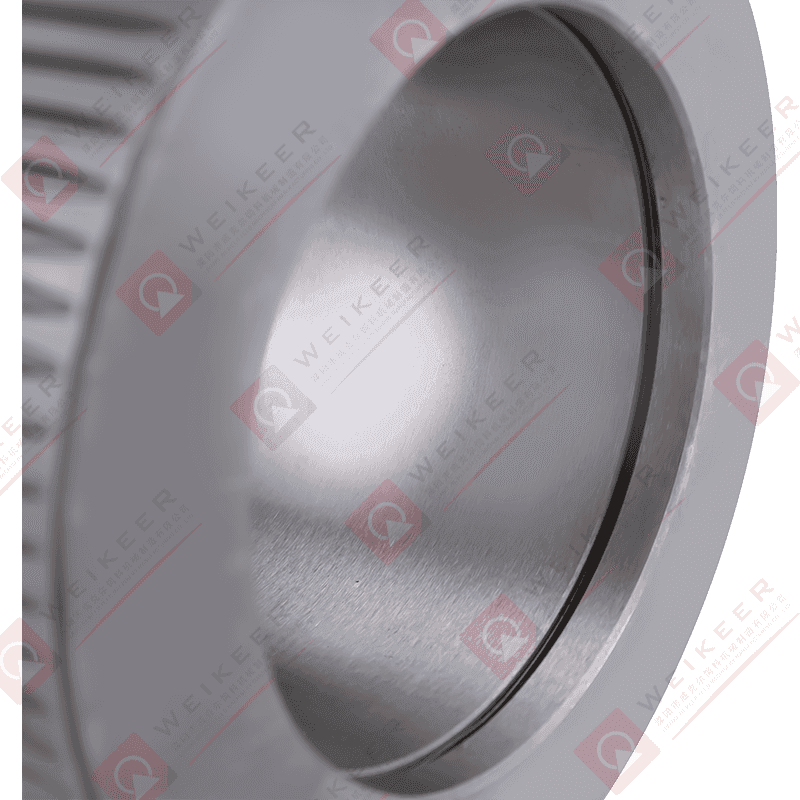 Rouleau à granulés ondulé en acier allié à extrémité fermée