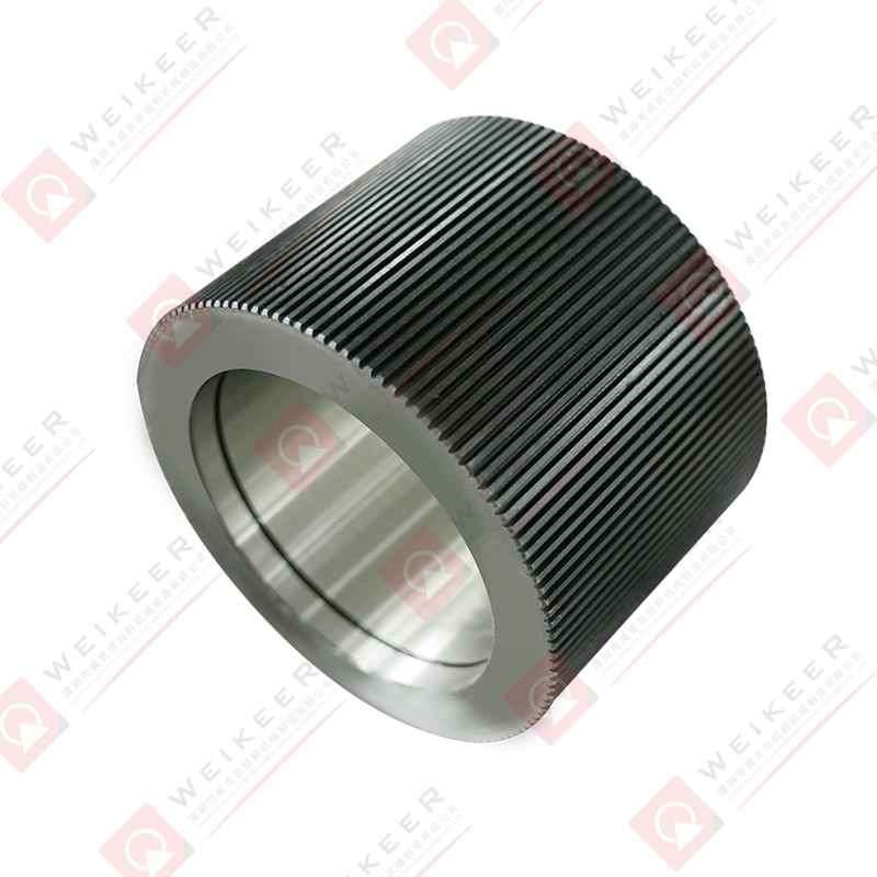 Rouleau à granulés en acier allié ondulé à extrémité ouverte