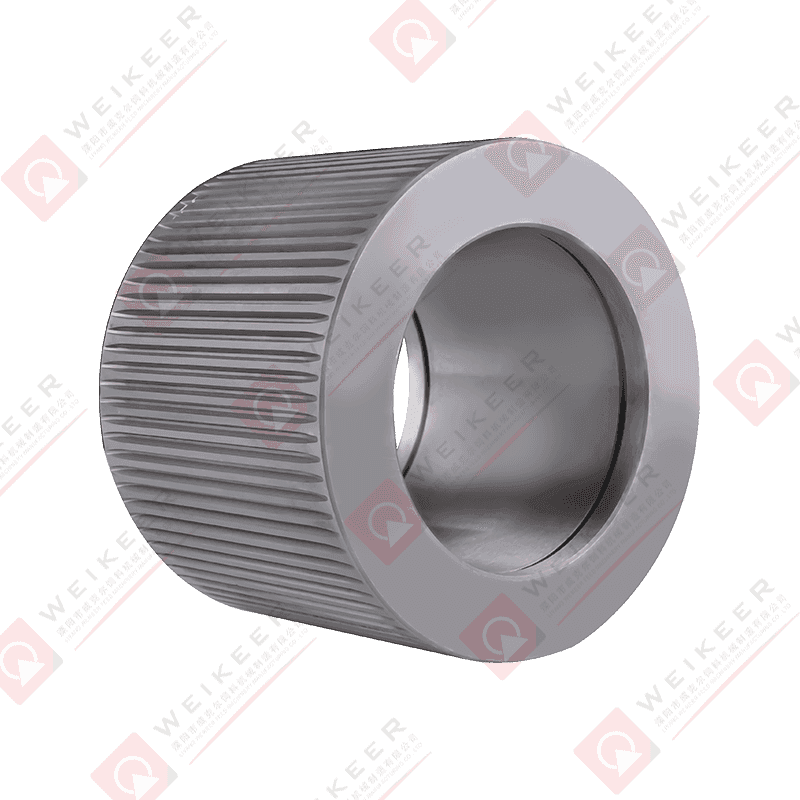 Rouleau à granulés en acier à roulement à extrémité fermée ondulé